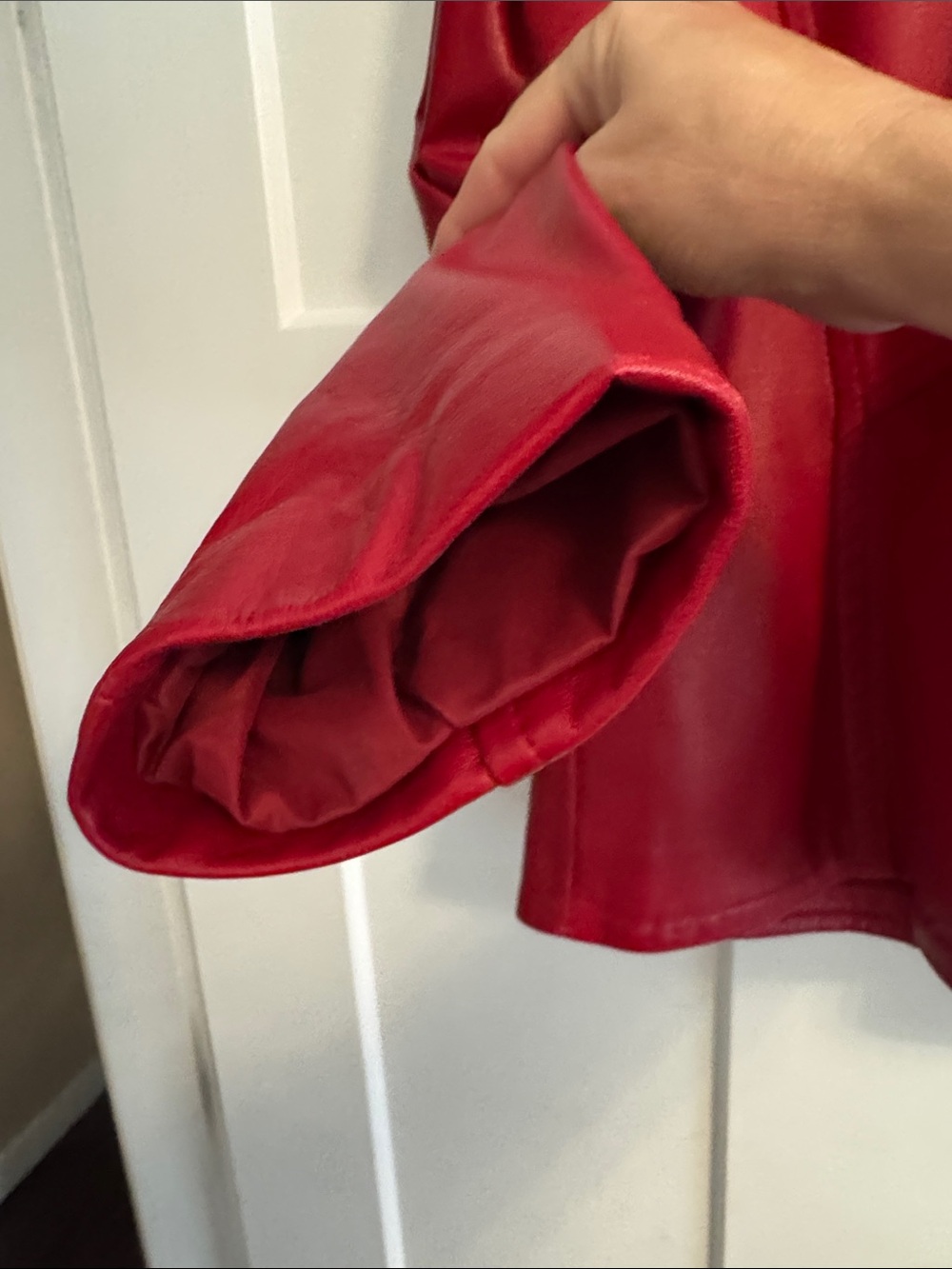 Danier Red Leather Blazer - Picture 7 of 9